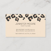 Carte De Visite Logo de l'entreprise personnalisée Leopard Cheetah (Dos)