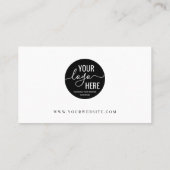 Carte De Visite Logo de l'entreprise personnalisée QR Code Simple (Dos)