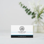 Carte De Visite Logo de l'entreprise professionnelle Ajouter une p (Debout devant)