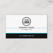 Carte De Visite Logo de l'entreprise professionnelle Ajouter une p (Devant)