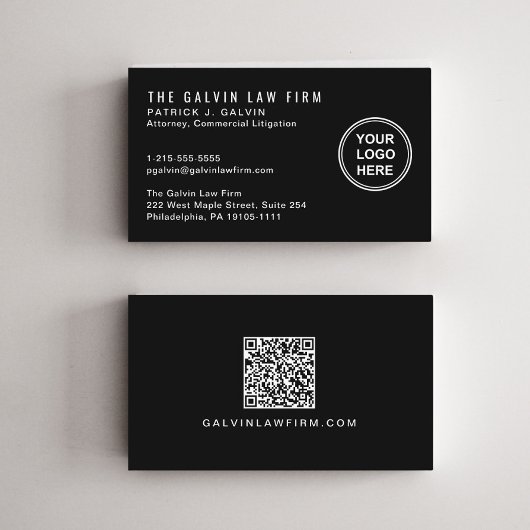 Carte De Visite Logo de l'entreprise professionnelle QR Code emplo
