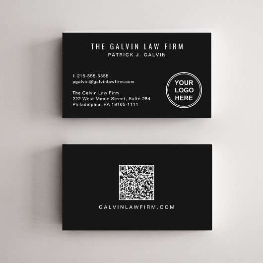 Carte De Visite Logo de l'entreprise professionnelle QR Code emplo