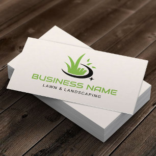 Carte De Visite Logo de l'entretien de pelouse Entreprise d'aménag