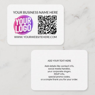 Carte De Visite Logo de l'équipe de votre entreprise & Code QR & T