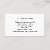 Carte De Visite Logo de l'équipe de votre entreprise & Code QR & T (Dos)