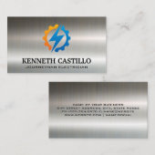 Carte De Visite Logo de l'équipement de foudre | Électricien (Devant / Derrière)