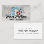 Carte De Visite Logo de l'équipement de nettoyage | Services à la  (Devant / Derrière)