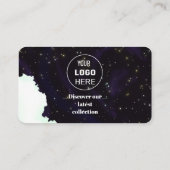 Carte De Visite Logo de l'espace étoilé personnalisé Coordonnées e (Dos)