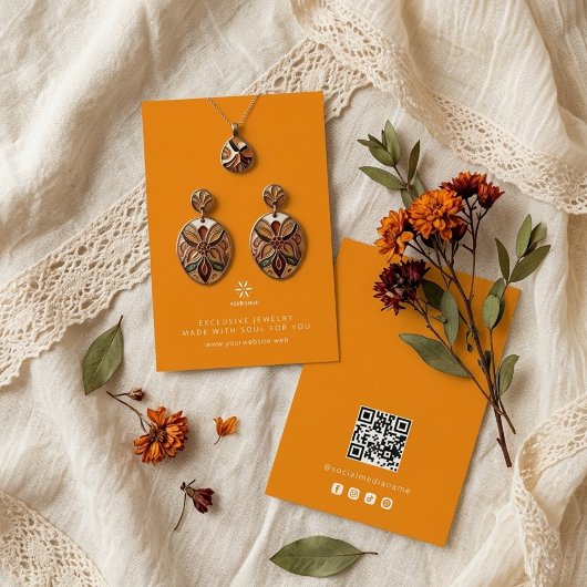 Carte De Visite Logo de l'étalage de bijoux Basic Apricot Crush TM