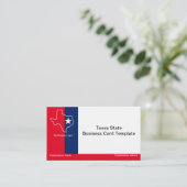 Carte De Visite Logo de l'état du Texas en rouge, bleu blanc (Debout devant)
