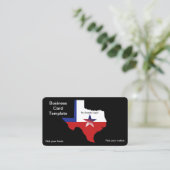 Carte De Visite Logo de l'état du Texas en rouge, bleu blanc (Debout devant)