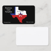 Carte De Visite Logo de l'état du Texas en rouge, bleu blanc (Devant / Derrière)