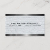 Carte De Visite Logo de levage du poids | Briques et métaux (Dos)