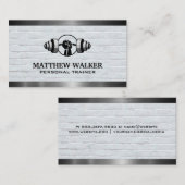 Carte De Visite Logo de levage du poids | Briques et métaux (Devant / Derrière)