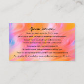 Carte De Visite Logo de l'Eyebrow Micorblade Logo de l'après-soins (Dos)