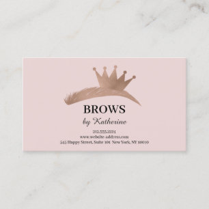 Carte De Visite Logo de l'Eyebrow Micorblading Rose de la Couronne
