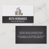 Carte De Visite Logo de l'immeuble urbain moderne (Devant / Derrière)