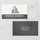 Carte De Visite Logo de l'immeuble urbain moderne (Devant / Derrière)