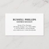 Carte De Visite Logo de l'immobilier de luxe Gold (Dos)