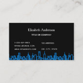 Carte De Visite Logo de l'immobilier en bleu noir (Dos)