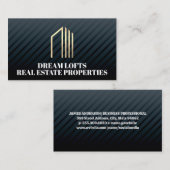 Carte De Visite Logo de l'immobilier Gold Foil (Devant / Derrière)