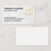 Carte De Visite Logo de l'immobilier Gold Modern (Devant / Derrière)