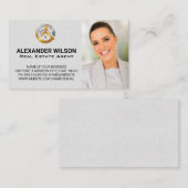 Carte De Visite Logo de l'immobilier Gold Silver | Agent immobilie (Devant / Derrière)