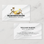 Carte De Visite Logo de l'immobilier métal or (Devant / Derrière)