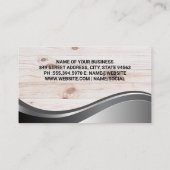 Carte De Visite Logo de l'immobilier métallique | Bois (Dos)