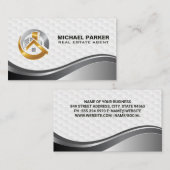 Carte De Visite Logo de l'immobilier moderne | Bâtiments (Devant / Derrière)