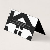 Carte De Visite Logo de l'immobilier moderne | Propriétés (Dos)