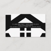 Carte De Visite Logo de l'immobilier moderne | Propriétés (Dos)