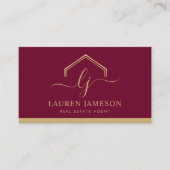 Carte De Visite Logo de l'immobilier moderne Réaliseur promotionne (Devant)