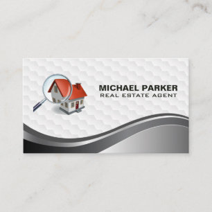Carte De Visite Logo de l'immobilier moderne Recherche à domicil