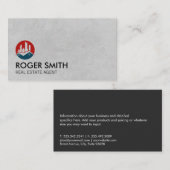 Carte De Visite Logo de l'immobilier Red Blue (Devant / Derrière)