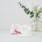 Carte De Visite Logo de l'immobilier Red Roof | Marbre (Debout devant)