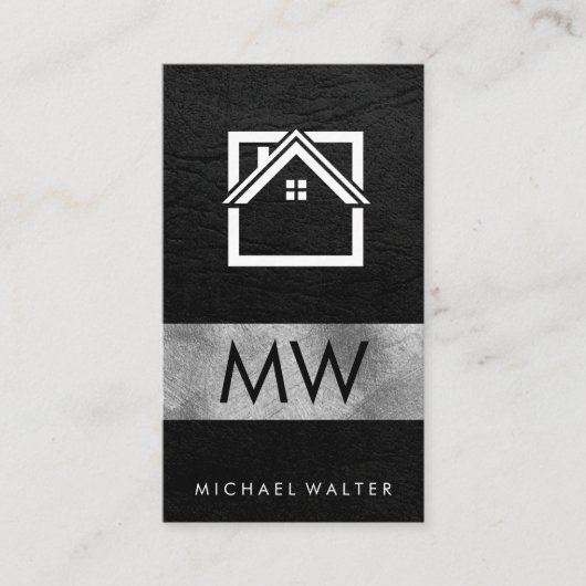 Carte De Visite Logo de l'immobilier résidentiel moderne (Devant)