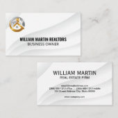 Carte De Visite Logo de l'immobilier Silver Gold (Devant / Derrière)