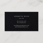 Carte De Visite Logo de l'instructeur de tennis russe blanc sur no (Dos)