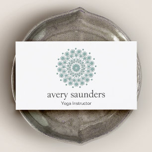 Carte De Visite Logo de l'instructeur de yoga et de l'entraîneur d