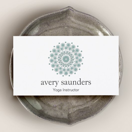 Carte De Visite Logo de l'instructeur de yoga et de l'entraîneur d