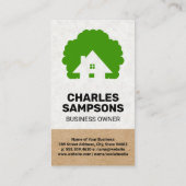 Carte De Visite Logo de l'intérieur et de l'arbre | Paysage (Dos)