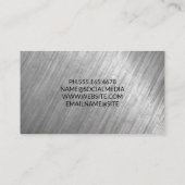 Carte De Visite Logo de Lion stylisé | Arrière - plan de texture m (Dos)