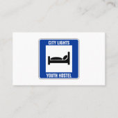 Carte De Visite Logo De Lit Bleu, Logement Auberge (Devant)