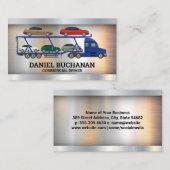 Carte De Visite Logo de livraison de camion commercial (Devant / Derrière)