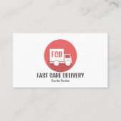 Carte De Visite Logo de livraison par messagerie, service de messa (Devant)