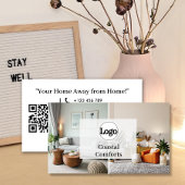 Carte De Visite Logo de location de vacances moderne QR Code
