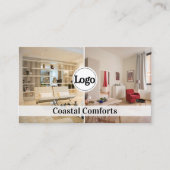 Carte De Visite Logo de location de vacances moderne QR Code (Devant)