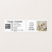 Carte De Visite Logo de location minimal | Code QR personnalisé (Extérieur déplié)