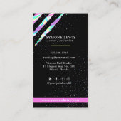 Carte De Visite Logo de l'ongle Holographic Claw Slash (Dos)